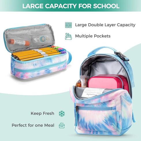 Choco Mocha Girls School Backpack Set, Mint Girls Backpack and Lunch Box Set 3 PCS (18 Inch Backpacks in Kuwait