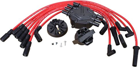 AIP Electronics Power Pack Vortec Ignition Distributor Cap Rotor Ignition Coil and Plug Wires Compatible with 1996-2007 Chevrolet GMC Olds and Isuzu 4.3L V6 OEM Fit Kit-1020 in Saudi Arabia
