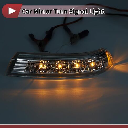1 PC Car Mirror Light Light Light for Hyundai Santa Fe 2007 2008-2012 Right No.8762333j000 رمادي بلاستيك شفاف in Saudi Arabia