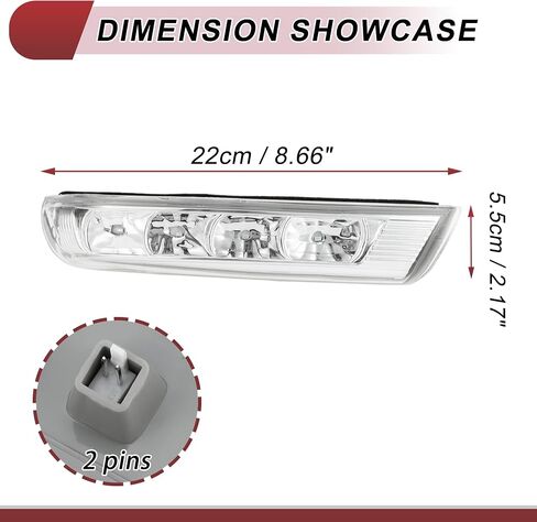 1 PC Car Mirror Light Light Light for Hyundai Santa Fe 2007 2008-2012 Right No.8762333j000 رمادي بلاستيك شفاف in Saudi Arabia