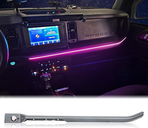 Z8 LED Neon Strip Light Center Center Dashboard Trim متوافق مع فورد برونكو 2021-2024 قطع غيار لوحة داش in Kuwait