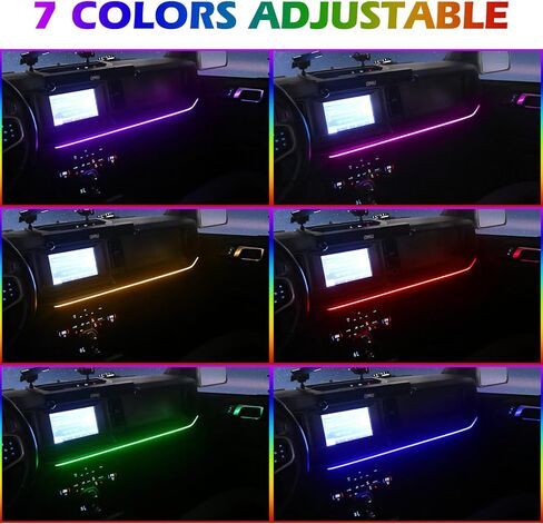 Z8 LED Neon Strip Light Center Center Dashboard Trim متوافق مع فورد برونكو 2021-2024 قطع غيار لوحة داش in Kuwait