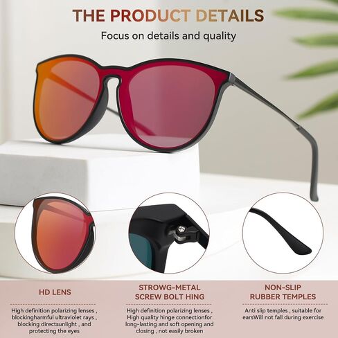 Dollger Oversized Trendy Retro Aviator Sunglasses for Women, Light-Tinted Round-Frame Sunglasses, 100% UV Protection for Driving, Riding, Beach, and Travel in Saudi Arabia