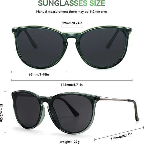 Dollger Oversized Trendy Retro Aviator Sunglasses for Women, Light-Tinted Round-Frame Sunglasses, 100% UV Protection for Driving, Riding, Beach, and Travel in Saudi Arabia