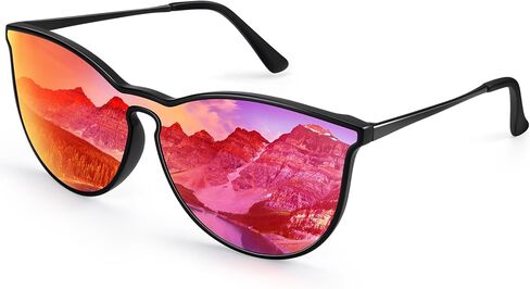 Dollger Oversized Trendy Retro Aviator Sunglasses for Women, Light-Tinted Round-Frame Sunglasses, 100% UV Protection for Driving, Riding, Beach, and Travel in Saudi Arabia