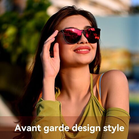 Dollger Oversized Trendy Retro Aviator Sunglasses for Women, Light-Tinted Round-Frame Sunglasses, 100% UV Protection for Driving, Riding, Beach, and Travel in Saudi Arabia