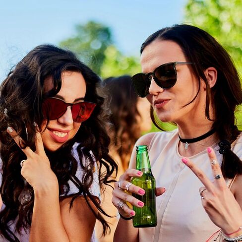 Dollger Oversized Trendy Retro Aviator Sunglasses for Women, Light-Tinted Round-Frame Sunglasses, 100% UV Protection for Driving, Riding, Beach, and Travel in Saudi Arabia