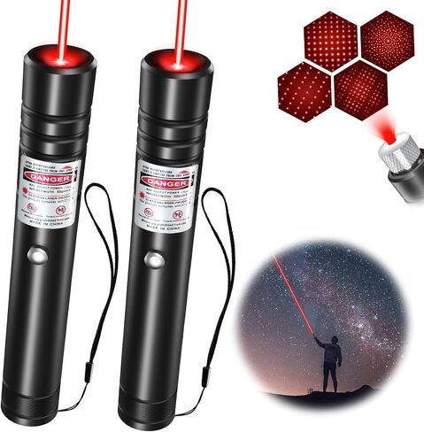 [Professional] Rechargeable Red Beam Flashlight Long Distance Range for TV/LED/LCD Screens Tactical Flashlights Presentation Office/Outdoors/Astronomic/Construction [001] in Kuwait