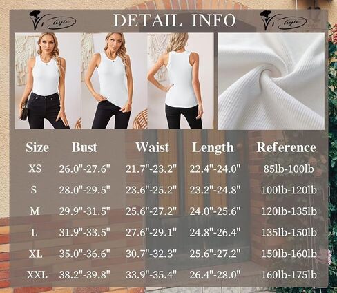 VICHYIE Women Tank Tops Summer Sleeveless Basic Cami Top Shirt Slim Knit Ribbed Racerback Blouses in Kuwait