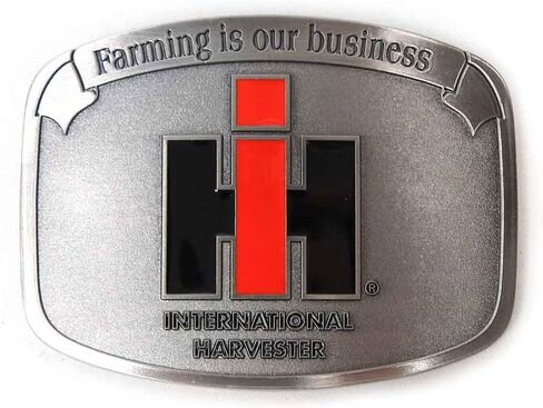 IH Farming is Our Business Brushed Pewter Belt Buckle ZJD618 in Saudi Arabia