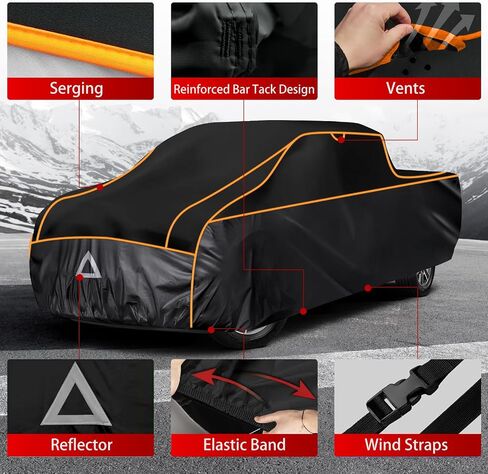 Specialized Hail Protector Car Cover for SUV Length Up to 191 Inch, Multi-Layered Car Hail Blankets Protector Cover with 5mm Thick High Density EVA Cushioning Foam Pad and Reflective Stripes in Saudi Arabia