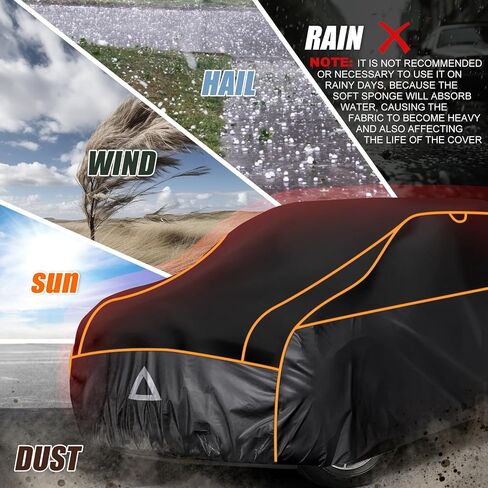 Specialized Hail Protector Car Cover for SUV Length Up to 191 Inch, Multi-Layered Car Hail Blankets Protector Cover with 5mm Thick High Density EVA Cushioning Foam Pad and Reflective Stripes in Saudi Arabia