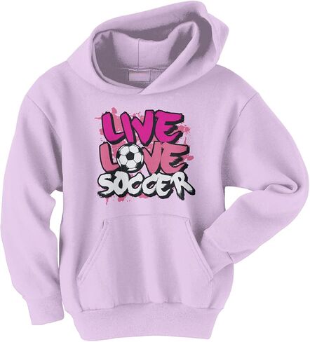 ThreadRock Big Girls 'Live Love Soccer Youth Hoodie sweatshirt in Kuwait