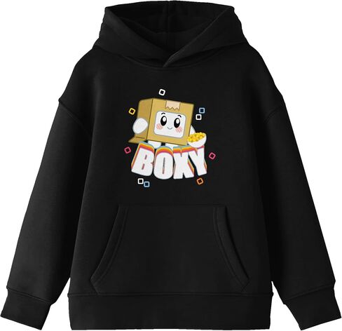 BioWorld Lankybox Boxy Boxy Sleeve Youth Black Wooded Shirt in Saudi Arabia
