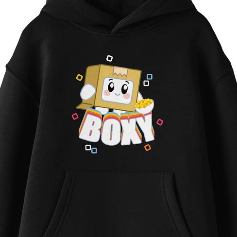 BioWorld Lankybox Boxy Boxy Sleeve Youth Black Wooded Shirt in Saudi Arabia