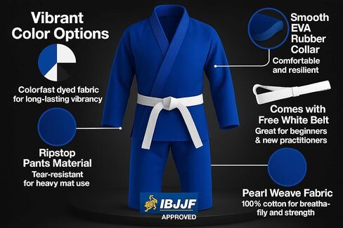 البالغ البرازيلي jiu-jitsu gi-BJJ خفيفة الوزن للرجال والنساء (GI فقط ، حزام يباع بشكل منفصل)-متين ، قابل للتنفس in Kuwait