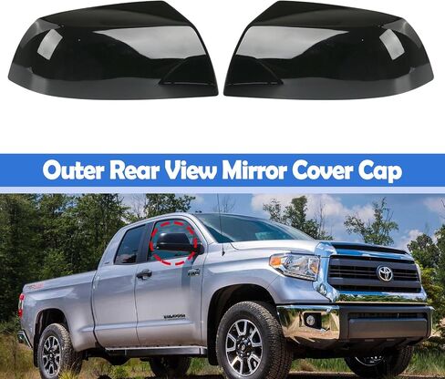 سوداء غطاء مرآة خلفي سوداء خارجي سوداء الخلف غطاء السائق الأمامي Passeger ل Toyota Tundra 2007-2021 Toyota Sequoia يحل محل 87945-0C020 87915-0C040 in Saudi Arabia