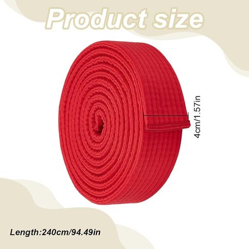 PLIGREAT Taekwondo Ranking Belt, 7.87ftx1.57inch Polyester Karate Judo Belt Martial Arts Ranking Judo Belts for Adults Kids Coach Teaching, Black in Saudi Arabia