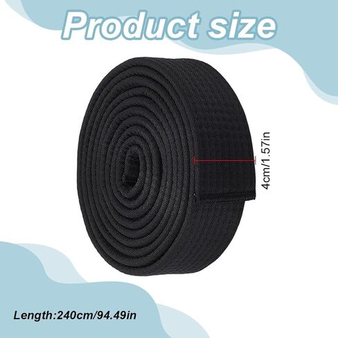 حزام ترتيب التايكواندو pligreat ، 7.87ftx1.57inch بوليستر كاراتيه الجودو الحزام الترتيب للفنون القتالية تصنيف أحزمة الجودو للبالغين تدريس الأطفال ، الأسود in Saudi Arabia