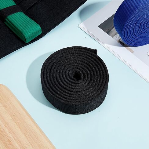 حزام ترتيب التايكواندو pligreat ، 7.87ftx1.57inch بوليستر كاراتيه الجودو الحزام الترتيب للفنون القتالية تصنيف أحزمة الجودو للبالغين تدريس الأطفال ، الأسود in Saudi Arabia