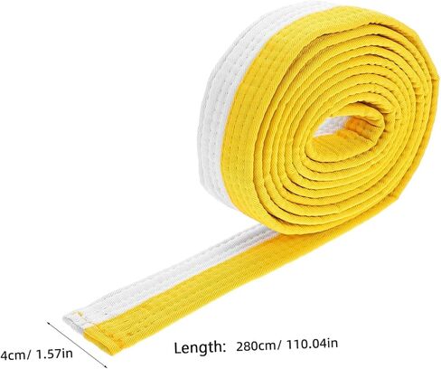 Happyyami Taekwondo Colored Ranking Belt for Martial Arts Training Adjustable Uniform Color Belt for All Waist Soft and Comfortable Design for Grading and Skill Display in Saudi Arabia