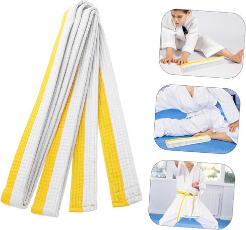 Happyyami Taekwondo Colored Ranking Belt for Martial Arts Training Adjustable Uniform Color Belt for All Waist Soft and Comfortable Design for Grading and Skill Display in Saudi Arabia