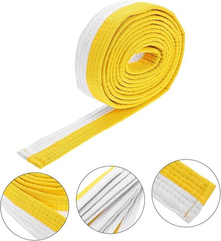 Happyyami Taekwondo Colored Ranking Belt for Martial Arts Training Adjustable Uniform Color Belt for All Waist Soft and Comfortable Design for Grading and Skill Display in Saudi Arabia