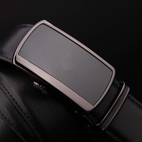 Business Men's Belt Automatic Buckle Men's Belt Genuine Leather Belt(125cm) in Saudi Arabia