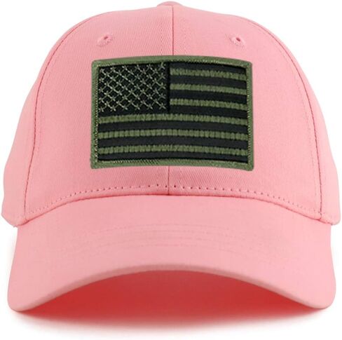Black Olive USA Flag Patch Youth Size Cotton Structured Baseball Cap in Saudi Arabia