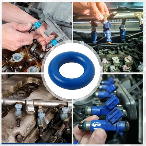 XspeDoNline Blue Fuel Counter-Rings O-Rings Set 50 PCS متوافقًا مع مختلف طرازات المركبات ، مجموعة الإصلاح الشاملة (7.52 مم × 3.53 مم) ، جديد in Kuwait