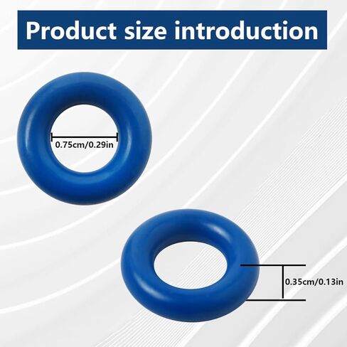 Xspeedonline 50 PCS ، قم بحقن الزرقاء الزرقاء ، مجموعة O-RINGS متوافقة مع طراز المركبات المختلفة ، استبدل IWP043 IWP063 IWP069 IWP181 IWP189 IWP162 حاقن الوقود ، مجموعة الإصلاح العالمية (7.52 مم × 3.53 مم) in Saudi Arabia