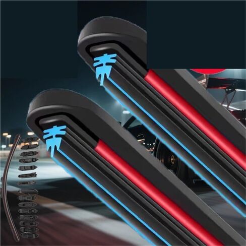 Compatible For WR-V WR V WRV GL 2018 2019 2020 2021 2022 Rubber Strip Refill Frameless Front Wiper Blades Cleaning Auto Accessories in Saudi Arabia