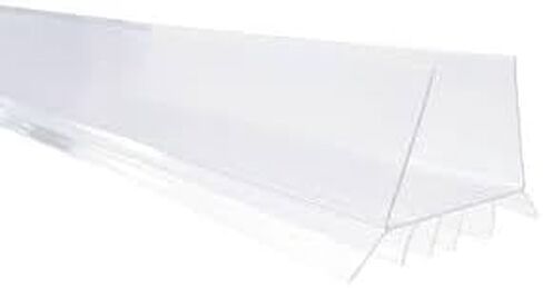 Plastic Easy E-Z Slide on Clear Door Sweep with Draft Stopper Sweep for Doors 1" - 1 3/4" Wide - 3 FT Long - Door Bottom Design Holds Itself Firmly in Place No Installation Needed in Saudi Arabia