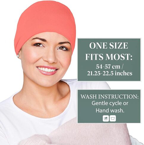 MASUMI Chemo Organic Headwear - Sleep Cap | Cancer Headwear for Men & Women | Unisex Sleeping Hat | 95% Cotton Beanie in Saudi Arabia