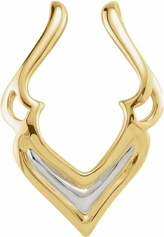 14K Gold Gold Pendant Enhancer المجوهرات الراقية للنساء هدايا لها (26.25 × 17.5 ملم ، ومتصاعدة فقط ، وليس كل الحجارة) in Saudi Arabia