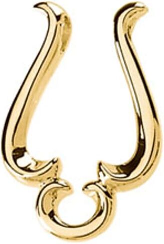14K Gold Gold Pendant Enhancer المجوهرات الرفيعة للنساء هدايا لها (23.5 × 16 مم ، متزايدة فقط ، وليس كل الحجارة) in Saudi Arabia