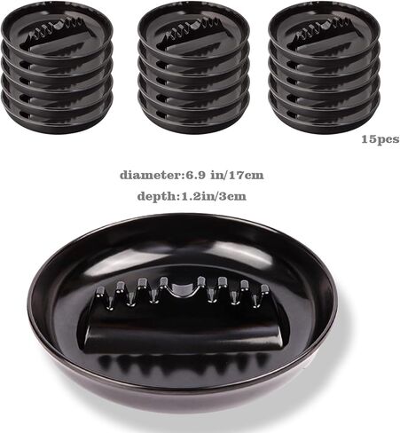 Ash Tray for Cigarettes - Ashtrays for Cigarettes Outdoor Ash Tray-2 Pack 7 Inches Large Size Patio Ashtray, Home Ashtray, Smokeless Tabletop Ashtrays,Trash Can(black) in Kuwait