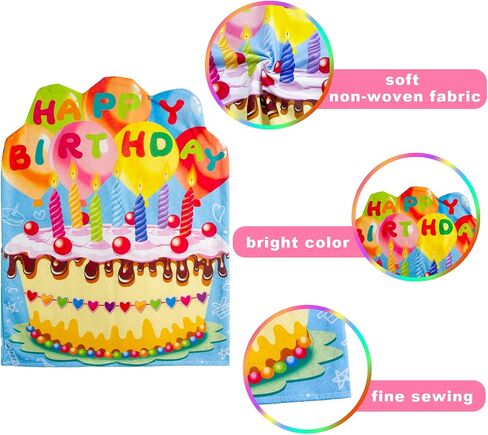 FANCY LAND 2 PCS Birthday Chair Cover for Classroom Happy Birthday Seat Cover for Kids Birthday Party Decorations for School Office Home in Saudi Arabia