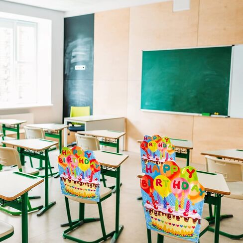 FANCY LAND 2 PCS Birthday Chair Cover for Classroom Happy Birthday Seat Cover for Kids Birthday Party Decorations for School Office Home in Saudi Arabia