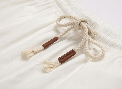 GUNLIRE Boy's Linen Shorts Summer Drawstring Pull-on Lightweight Elastic Waist Casual Beach Shorts in Saudi Arabia