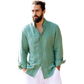 Magic Linen - Shirt Nevada, Linen Shirt for Men, Linen Lightweight Shirt, 100% Flax Linen Shirt, Button-Down Linen Shirt in Saudi Arabia