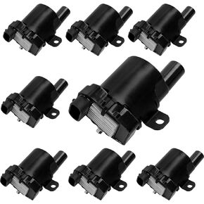 HQPASFY UF262 Ignition Coils & Iridium Spark Plug & Wires Set of 8 Compatible with Chevy Avalanche Express Silverado 1500 2500 3500 GMC Savana Sierra Cadillac Buick Rapalce# D585 GN10119 in Kuwait