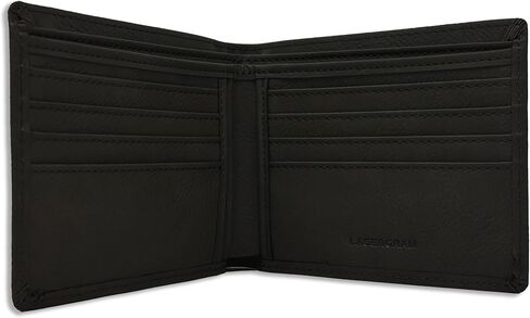 LaserGram Faux Leather Bi-Fold Wallet, Santa Muerte, Personalized Engraving Included (Black with Gold) in Saudi Arabia