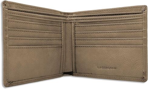 LaserGram Faux Leather Bi-Fold Wallet, Santa Muerte, Personalized Engraving Included (Black with Gold) in Saudi Arabia
