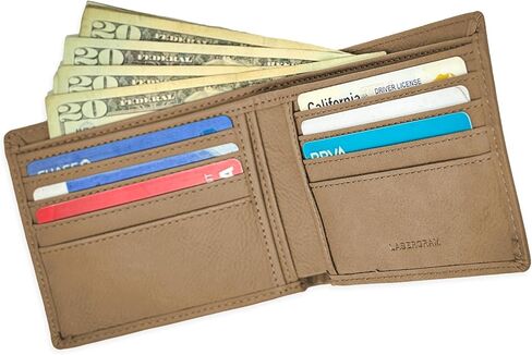 LaserGram Faux Leather Bi-Fold Wallet, Santa Muerte, Personalized Engraving Included (Black with Gold) in Saudi Arabia