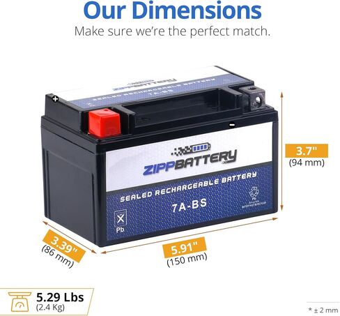 بطارية Chrome Battery 7B-BS Power Sports - أداء عالي - AGM مختوم - صيانة مجانية - بديلة لهوندا وكاواساكي وسوزوكي in Saudi Arabia