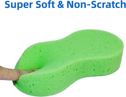 12 Pack Car Wash Sponge Non Scratch Car Sponges for Washing Thick Super Absorbent Large Sponges for Cleaning, Kitchen, Bike, Bathroom, Household in Saudi Arabia