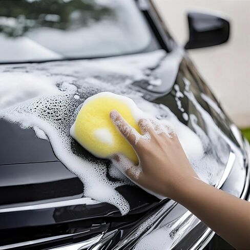12 Pack Car Wash Sponge Non Scratch Car Sponges for Washing Thick Super Absorbent Large Sponges for Cleaning, Kitchen, Bike, Bathroom, Household in Saudi Arabia