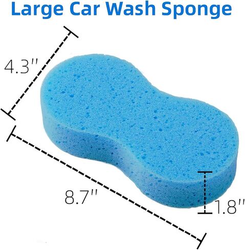 12 Pack Car Wash Sponge Non Scratch Car Sponges for Washing Thick Super Absorbent Large Sponges for Cleaning, Kitchen, Bike, Bathroom, Household in Saudi Arabia