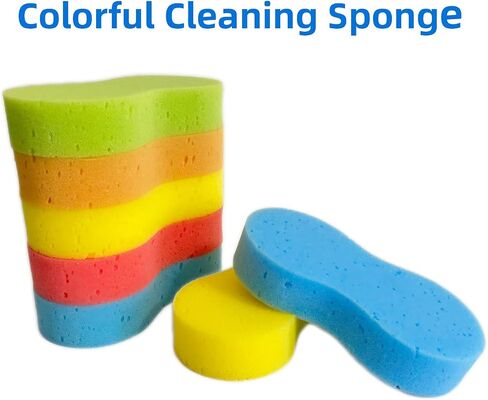 12 Pack Car Wash Sponge Non Scratch Car Sponges for Washing Thick Super Absorbent Large Sponges for Cleaning, Kitchen, Bike, Bathroom, Household in Saudi Arabia